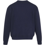 Oversized crew neck eco cotton sweatshirt 280 g/m2 Elevate navy-blue colour second rear view
