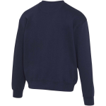 Oversized crew neck eco cotton sweatshirt 280 g/m2 Elevate navy-blue colour third rear view