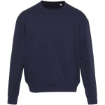Oversized crew neck eco cotton sweatshirt 280 g/m2 Elevate navy-blue colour second front view
