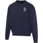 Oversized crew neck eco cotton sweatshirt 280 g/m2 Elevate navy-blue colour screen printing view