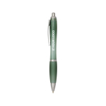Recycled plastic click pen with grip, black ink main view
