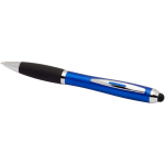 Twist ballpoint pen with stylus and soft grip, black ink royal blue colour second view