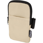 Water-repellent bottle bag with zip and Velcro fastening brown colour