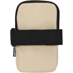 Water-repellent bottle bag with zip and Velcro fastening brown colour second rear view
