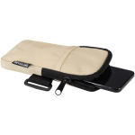 Water-repellent bottle bag with zip and Velcro fastening brown colour second view
