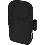 Water-repellent bottle bag with zip and Velcro fastening black colour