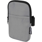 Water-repellent bottle bag with zip and Velcro fastening grey colour