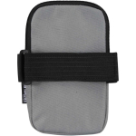 Water-repellent bottle bag with zip and Velcro fastening grey colour second rear view