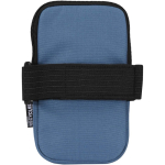 Water-repellent bottle bag with zip and Velcro fastening bondi blue colour second rear view