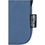 Water-repellent bottle bag with zip and Velcro fastening bondi blue colour close-up view 1