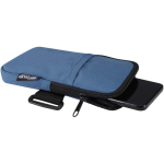 Water-repellent bottle bag with zip and Velcro fastening bondi blue colour second view