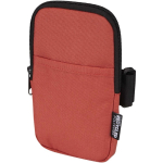 Water-repellent bottle bag with zip and Velcro fastening mahogany colour