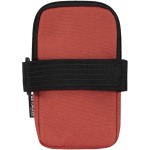 Water-repellent bottle bag with zip and Velcro fastening mahogany colour second rear view