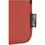 Water-repellent bottle bag with zip and Velcro fastening mahogany colour close-up view 1