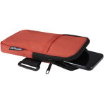 Water-repellent bottle bag with zip and Velcro fastening mahogany colour second view