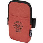 Water-repellent bottle bag with zip and Velcro fastening mahogany colour transfer printing view
