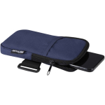 Water-repellent bottle bag with zip and Velcro fastening navy-blue colour second view