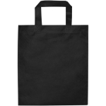 Recycled heat-sealed non-woven mini tote bag 3L black colour second rear view
