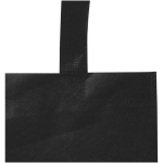 Recycled heat-sealed non-woven mini tote bag 3L black colour close-up view 1