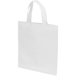 Recycled heat-sealed non-woven mini tote bag 3L white colour