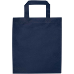 Recycled heat-sealed non-woven mini tote bag 3L navy-blue colour second rear view