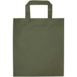 Recycled heat-sealed non-woven mini tote bag 3L dark green colour second rear view