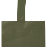 Recycled heat-sealed non-woven mini tote bag 3L dark green colour close-up view 1