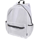 Transparent recycled mesh backpack with front pocket 18L white colour
