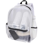 Transparent recycled mesh backpack with front pocket 18L white colour second view