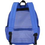 Transparent recycled mesh backpack with front pocket 18L royal blue colour second rear view
