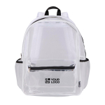 Transparent recycled mesh backpack with front pocket 18L main view
