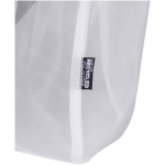 Transparent recycled mesh tote bag with zip 23L white colour close-up view 1