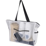 Transparent recycled mesh tote bag with zip 23L white colour second view