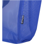 Transparent recycled mesh tote bag with zip 23L royal blue colour close-up view 1