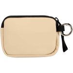Recycled synthetic leather wallet with ring and zip brown colour second rear view