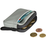 Recycled synthetic leather wallet with ring and zip grey colour second view