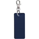Rectangular recycled synthetic leather keyring with ring second rear view