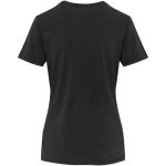 Women's short-sleeved ring-spun cotton T-shirt 160 g/m2 Elevate black colour second rear view