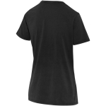 Women's short-sleeved ring-spun cotton T-shirt 160 g/m2 Elevate black colour third rear view