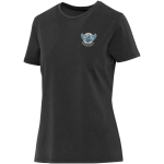 Women's short-sleeved ring-spun cotton T-shirt 160 g/m2 Elevate black colour screen printing view