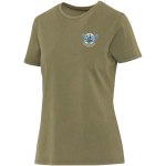 Women's short-sleeved ring-spun cotton T-shirt 160 g/m2 Elevate dark green colour screen printing view