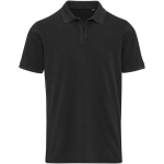 Men's short-sleeve pre-washed piqué polo 200 g/m² Elevate black colour second front view