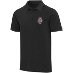 Men's short-sleeve pre-washed piqué polo 200 g/m² Elevate black colour screen printing view