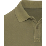 Men's short-sleeve pre-washed piqué polo 200 g/m² Elevate dark green colour close-up view 1