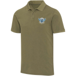 Men's short-sleeve pre-washed piqué polo 200 g/m² Elevate dark green colour screen printing view