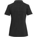 Women’s short-sleeve pre-washed and pre-shrunk piqué polo 200 g/m2 Elevate black colour second rear view