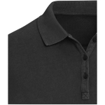 Women’s short-sleeve pre-washed and pre-shrunk piqué polo 200 g/m2 Elevate black colour close-up view 1