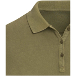 Women’s short-sleeve pre-washed and pre-shrunk piqué polo 200 g/m2 Elevate dark green colour close-up view 1