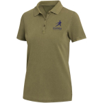 Women’s short-sleeve pre-washed and pre-shrunk piqué polo 200 g/m2 Elevate dark green colour screen printing view