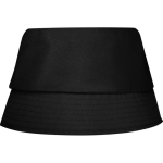 Lightweight polyester hat with sun protection 130 g/m² black colour second rear view